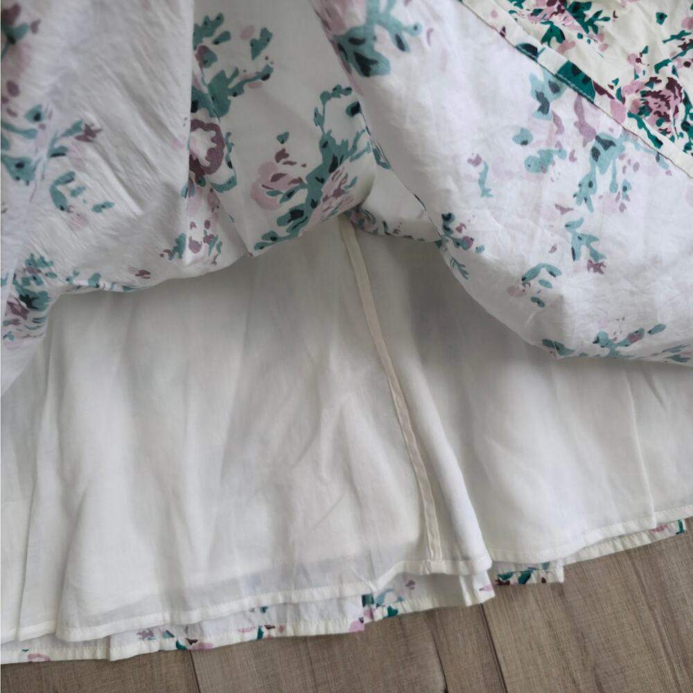 Stock Place The Label Floral 3/4 Sleeves V-Neck Fit Flare Dress Women Sz L - Picture 6 of 12